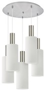 SE21-NM-4-5NM-GL3 ADEPT TUBE Nickel Matt Pendant White Glass+ HOMELIGHTING 77-8475