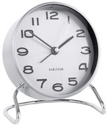 Ρολόι Επιτραπέζιο - Ξυπνητήρι Classical Numbers KA5763SI  9,5x7cm Silver Karlsson Steel