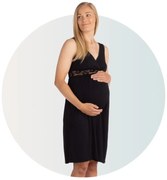 Νυχτικό Θηλασμού Maternity &amp; Nursing Nightie Μαύρο Small Carriwell CW602000