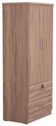 Ντουλάπα Με Συρτάρια Reina Sonama Oak Μελαμίνη 80x48x183Yεκ