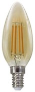 LED FILAMENT E14 STEP-DIM C35 AMBER 4W 2700K 230V AC 500LM RA80 - 2700K - FLAM4WWAMSD