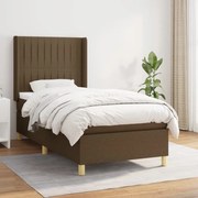 ΚΡΕΒΑΤΙ BOXSPRING ΜΕ ΣΤΡΩΜΑ ΣΚΟΥΡΟ ΚΑΦΕ 80X200 ΕΚ. ΥΦΑΣΜΑΤΙΝΟ 3132108