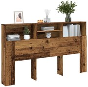 vidaXL Ντουλάπι κεφαλάρι Παλιό ξύλο 180x19x103,5 cm Ξύλο μηχανής