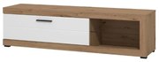 Έπιπλο Τηλεόρασης Remo Artisan Oak - Λευκό Μάτ 162x42x44 εκ.