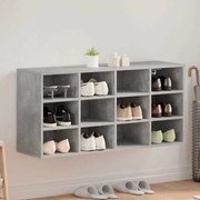 vidaXL Ντουλάπα Παπουτσιών με ράφι Γκρι σκυρόδεμα 52.5 x 30 x 50 εκ.