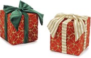 Χριστουγεννιάτικο Δώρο Διακοσμητικό 15x15cm Σε 2 Σχέδια
