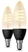 Έξυπνη Λάμπα Led 2xΕ14 4,5W Κερί Hue W Σετ 929003145202 Philips 929003145202