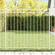 vidaXL Πίνακας Φράχτη Λευκό 1,7x1,5 μ Μέταλλο