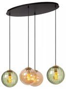 Φωτιστικό Κρεμαστό Lucide 45493-04-33 MONSARAZ Πράσινο (Green)|Μελί (Amber)