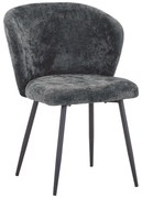 Καρέκλα Karg pakoworld γκρι ύφασμα-πόδι μαύρο μέταλλο 57x62x80εκ