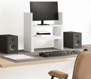 vidaXL Έπιπλο Οργάνωσης Γραφείου Ρυθμιζ. Λευκό 40x17x41 εκ. Επεξ. Ξύλο