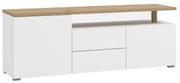 Έπιπλο τηλεόρασης ATERNO 154 3K2F2V Λευκό - Artisan Oak 154x40x56εκ. 154x40x56 εκ.