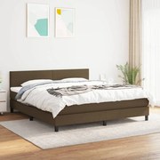 ΚΡΕΒΑΤΙ BOXSPRING ΜΕ ΣΤΡΩΜΑ ΣΚΟΥΡΟ ΚΑΦΕ 160X200 ΕΚ ΥΦΑΣΜΑΤΙΝΟ 3139908