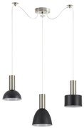 Φωτιστικό Οροφής  SE21-NM-4-BL3-MS12 ADEPT FLEX Nickel Matt Pendant Black Metal Shade+ - 51W - 100W - 77-8929