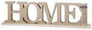 Lettering "Home" Ξύλο Ecru PU 4 47x7.5x12.5cm-05161345