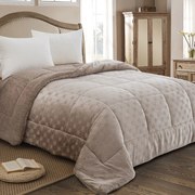 Κουβερτοπάπλωμα Μονό (160x220) AdamHome 825 Taupe