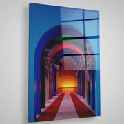 Πίνακας Γυάλινος  401MGN3357 70x100cm Multi Wallity Κάθετοι Γυαλί
