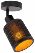 Φωτιστικό Οροφής Lucide 21929-01-30 TAGALOG Μαύρο Ματ (Black Mat)|Ξύλο Φυσικό χρώμα (Wood Natural Finish)