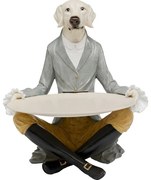 Διακοσμητικό Gentleman Dog Tray Πολυρεσίνη Πολύχρωμο 28x24x28.5εκ. - Γκρι