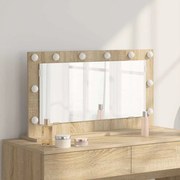 vidaXL Καθρέφτης τουαλέτας με καθρέφτη Δρύς Sonoma 80 x 45 x 18 εκ.