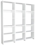 Βιβλιοθήκη Rabuku σε λευκή απόχρωση 146x22x123εκ 146x22x160 εκ.