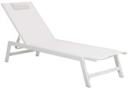 Ξαπλώστρα Με Μαξιλάρι Rabia HM5982.01 191,5x60x89,5cm White