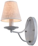 Φωτιστικό Τοίχου - Απλίκα 77-3663 C119-1 Etna Grey &amp; White Shade Homelighting Μέταλλο,Ύφασμα