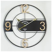 Ρολόι Τοίχου Μεταλλικό Μαύρο-Χρυσό 60x4.5x60cm 753-10037 Estheti-753-10037-Μαύρο-Χρυσό 753-10037