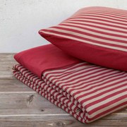 Παπλωματοθήκη Μακό Μονή (Σετ 160x240) Nima Bed Linen Suave SS2021 Κόκκινο,Μπεζ