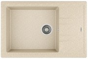 Teka Stone 60 S-TG 1C 1E Sandbeige Ένθετος Γρανιτένιος Νεροχύτης 60cm