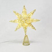 "GOLD TINSEL THREAD STAR 1" 20 MINI WW LED ΛΑΜΠ. ΜΠΑΤ. 3ΧΑΑ,IP20 28x5x20cm ACA X112011271