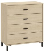 Συρταριέρα ARBELA 80 4F Light Port Oak 80x40x90εκ. 80x40x90 εκ.