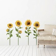 Αυτοκόλλητα Τοίχου Βινυλίου Sunflowers 44240 70x70cm Yellow-Green Ango