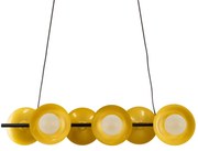 00783 GloboStar® GLOBOSTAR® JOLIET 00783 Μοντέρνο Κρεμαστό Φωτιστικό Οροφής με Ντουί 6 x G9 AC 220-240V IP20 - Μαύρο &amp; Χρυσό - Μ95 x Π28 x Υ20cm