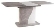 TABLE SYRIUSZ GRAY (CONCRETE EFFECT) / WHITE MATT 120 (160) X80 IN DIOMMI SYRIUSZSZBM120IN