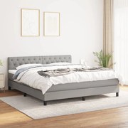 Κρεβάτι Boxspring με Στρώμα Αν. Πράσινο 160x200εκ Υφασμάτινο