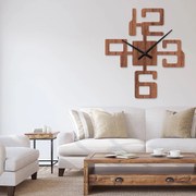 Ρολόι τοίχου  εσωτερικού χώρου ξύλινο clock6 - Clock6-Τικ, 0,60cmx0,60cm