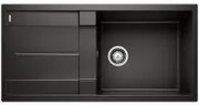 Blanco Metra XL 6 S Black SILGRANIT™ PuraDur™ Γρανιτένιος Νεροχύτης Ένθετος Αντιστρεφόμενος με 1 Γούρνα και Ποδιά 100x50cm