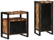 vidaXL Σετ Επίπλων Μπάνιου 2 pcs Πολύχρωμο Στερεό ανακτημένο ξύλο