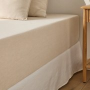 Σεντόνι με λάστιχο από προπλυμένο βαμβάκι λινό με γύρισμα 30 εκ., Marnie