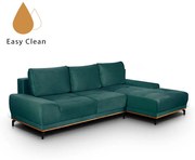 Liberta NATURA ΚΑΝΑΠΕΣ ΚΡΕΒΑΤΙ ΓΩΝΙΑ ΔΕΞΙΑ DUSTY PETROL 283x164xH90cm 283x164xH90cm 01-2655