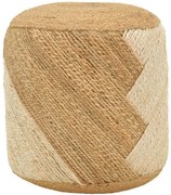 Σκαμπό Elision 302-000028 Φ38x38cm Natural-Beige