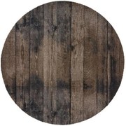 Χαλάκι Κουζίνας Universal 700 Wood Φ100cm Brown Sdim 100X100cm Round Polyamide