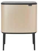 Brabantia 1003214 Κάδος Απορριμμάτων Bo Touch 11+23L, Metallic Gold