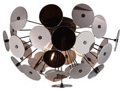 Φωτιστικό Οροφής Trio Lighting Discalgo 609900357 Μαύρο Ματ με Χρώμιο Γυαλί