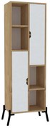 Βιβλιοθήκη Sorrento 835PUQ5307 48,2x30x160cm Oak-White