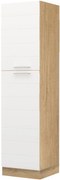Επιδαπέδιο ντουλάπι ψηλό Hudson K23-60-1KF-Φυσικό - Λευκό - 60.00Χ60.00Χ235.00cm