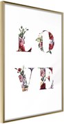 Αφίσα - Floral Love - 40x60 - Χρυσό - Χωρίς πασπαρτού