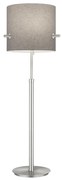 Φωτιστικό Δαπέδου 65xH187cm 1xE27 Μέταλλο Nickel Mat-Γκρι Αμπαζούρ Trio Lighting Camden 408300307