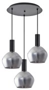 Φωτιστικό Οροφής  SE21-BL-4-3BL-GL2 ADEPT TUBE Black Pendant Smoked Glass+ - 51W - 100W - 77-8494